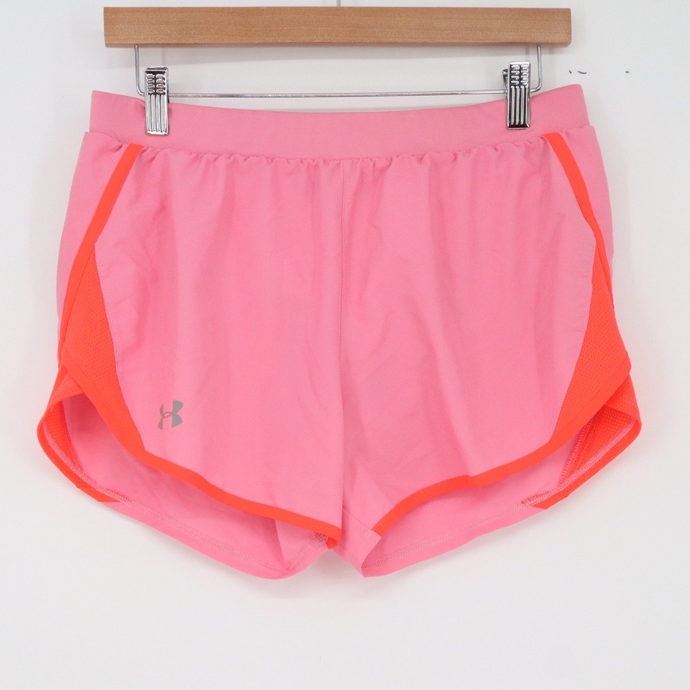 Under Armour Shorts Womens M Fly By Pink HeatGear Running Athletic Excellent